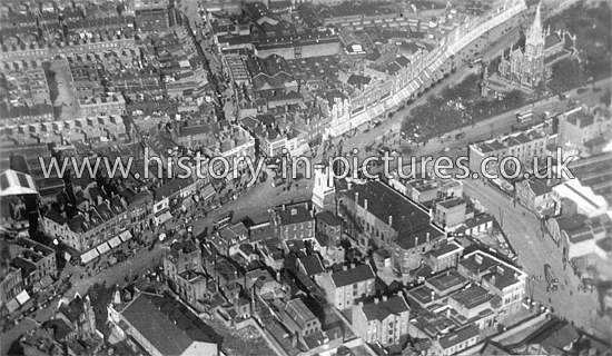 Aerial view, Broadway & Angel Lane, Stratford, London. c.1920's